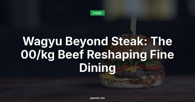 Wagyu Beyond Steak: The 00/kg Beef Reshaping Fine Dining