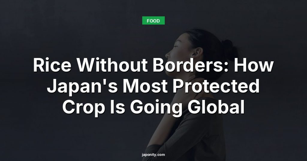 Rice Without Borders: How Japan's Most Protected Crop Is Going Global