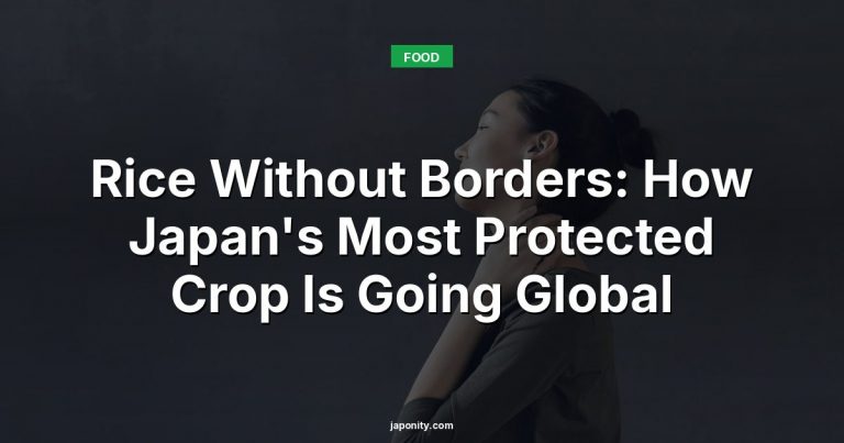 Rice Without Borders: How Japan's Most Protected Crop Is Going Global