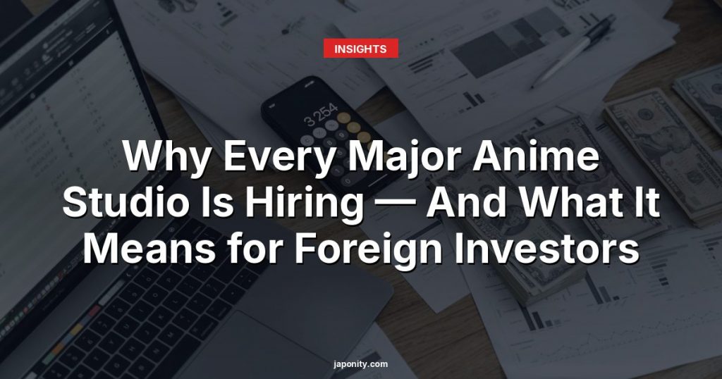Why Every Major Anime Studio Is Hiring — And What It Means for Foreign Investors