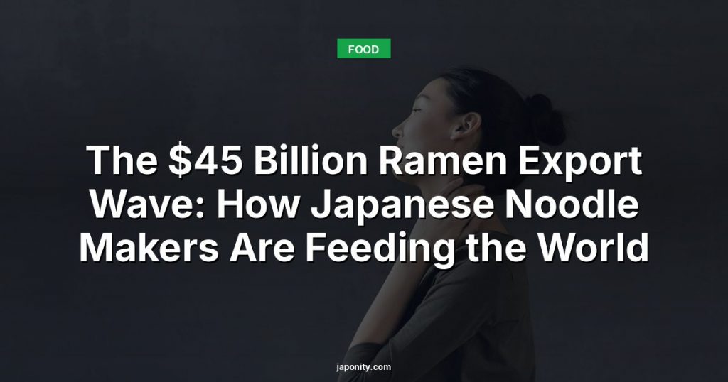 The $45 Billion Ramen Export Wave: How Japanese Noodle Makers Are Feeding the World