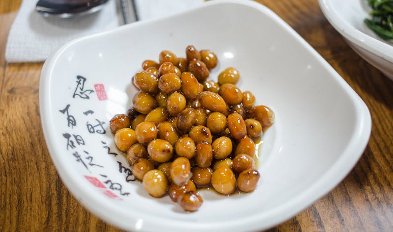 Japanese natto fermented soybeans close-up