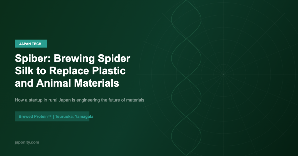 Spiber brewed protein spider silk Japanese biotech startup
