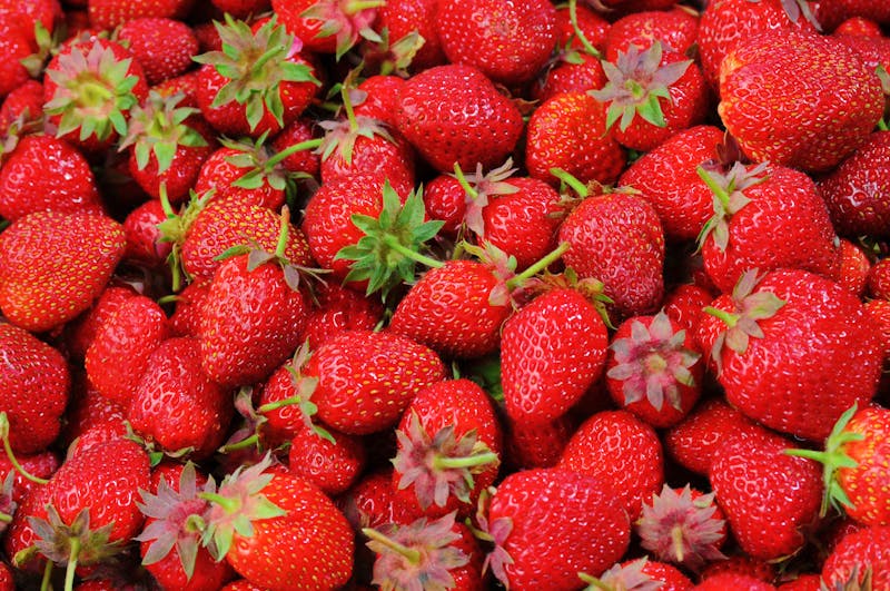 Fresh red strawberries