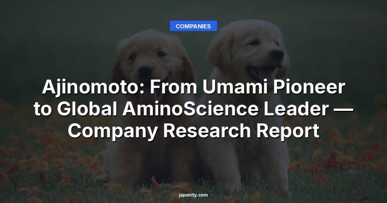 Ajinomoto: From Umami Pioneer to Global AminoScience Leader — Company Research Report