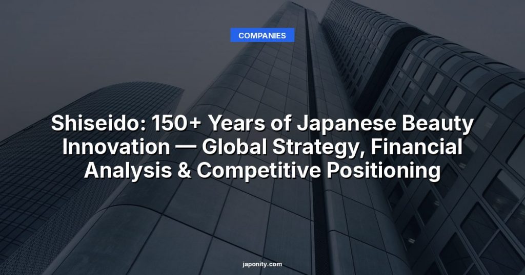 Shiseido: 150+ Years of Japanese Beauty Innovation — Global Strategy, Financial Analysis & Competitive Positioning