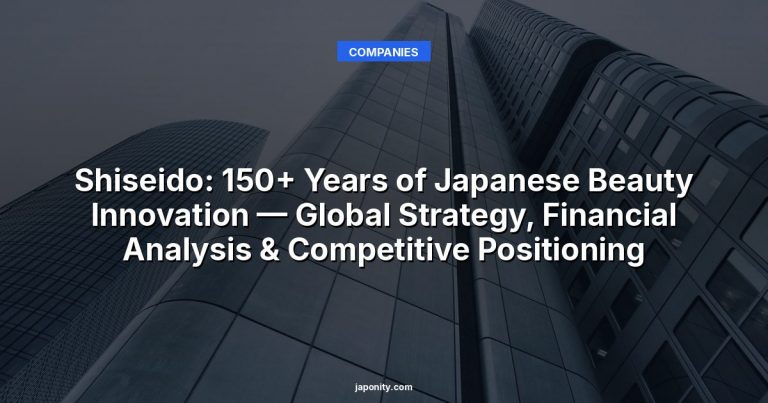 Shiseido: 150+ Years of Japanese Beauty Innovation — Global Strategy, Financial Analysis & Competitive Positioning