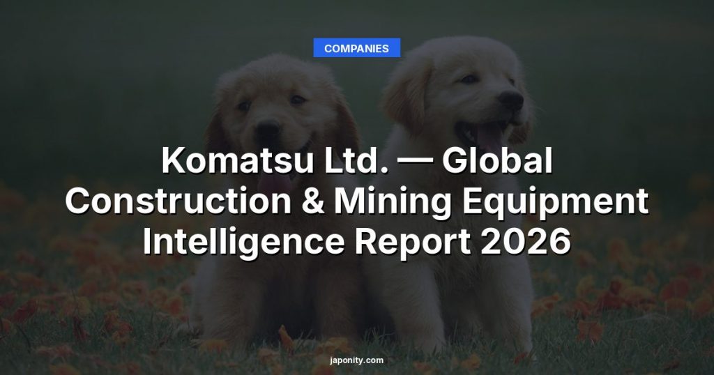 Komatsu Ltd. — Global Construction & Mining Equipment Intelligence Report 2026