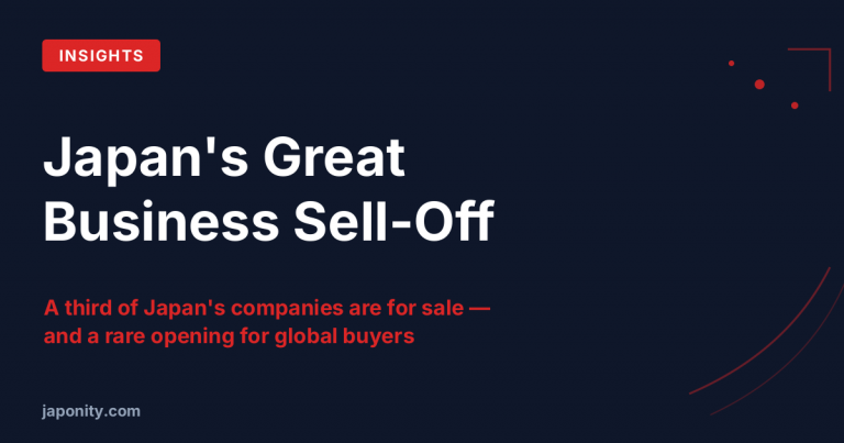 Japan's Great Business Sell-Off — succession-driven M&A opportunity for global buyers