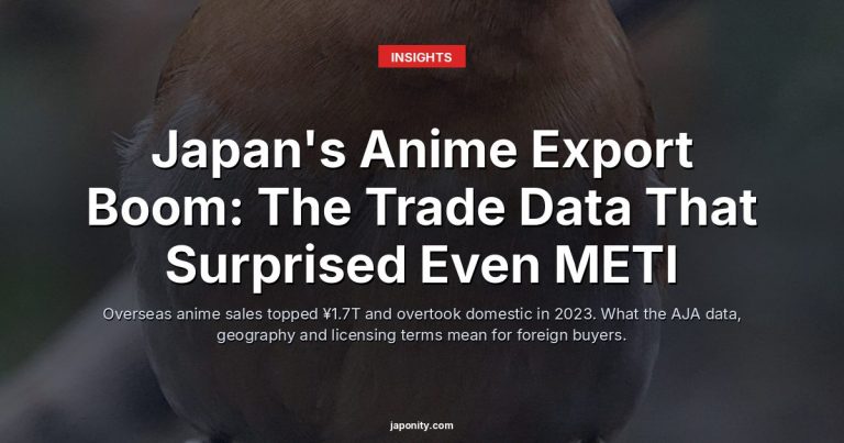 Japan's Anime Export Boom: The Trade Data That Surprised Even METI