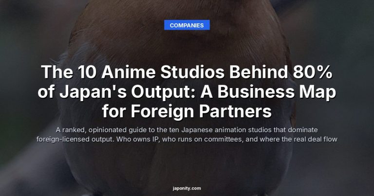 The 10 Anime Studios Behind 80% of Japan's Output: A Business Map for Foreign Partners
