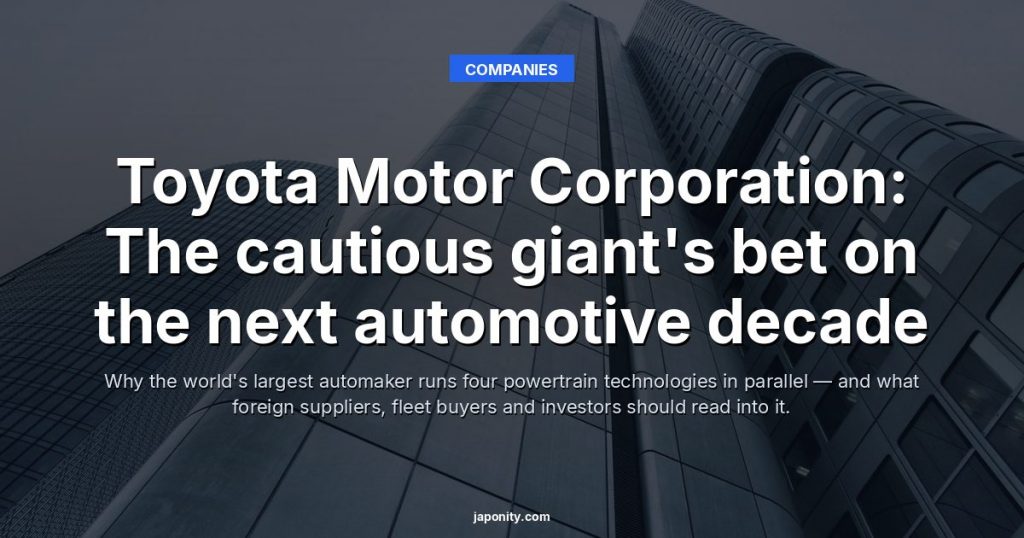 Toyota Motor Corporation: The cautious giant's bet on the next automotive decade