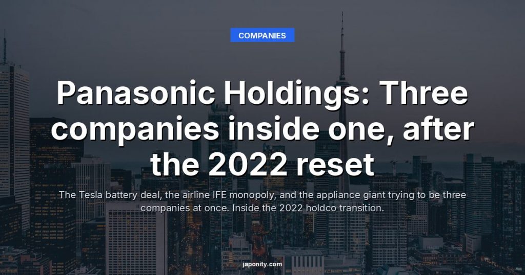 Panasonic Holdings: Three companies inside one, after the 2022 reset