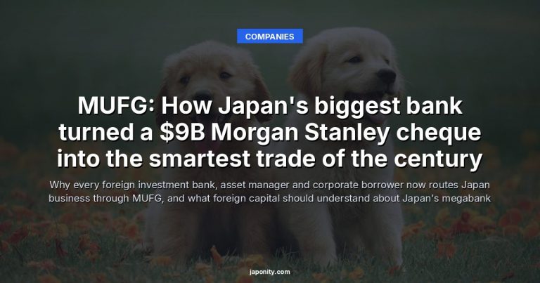 MUFG: How Japan's biggest bank turned a $9B Morgan Stanley cheque into the smartest trade of the century