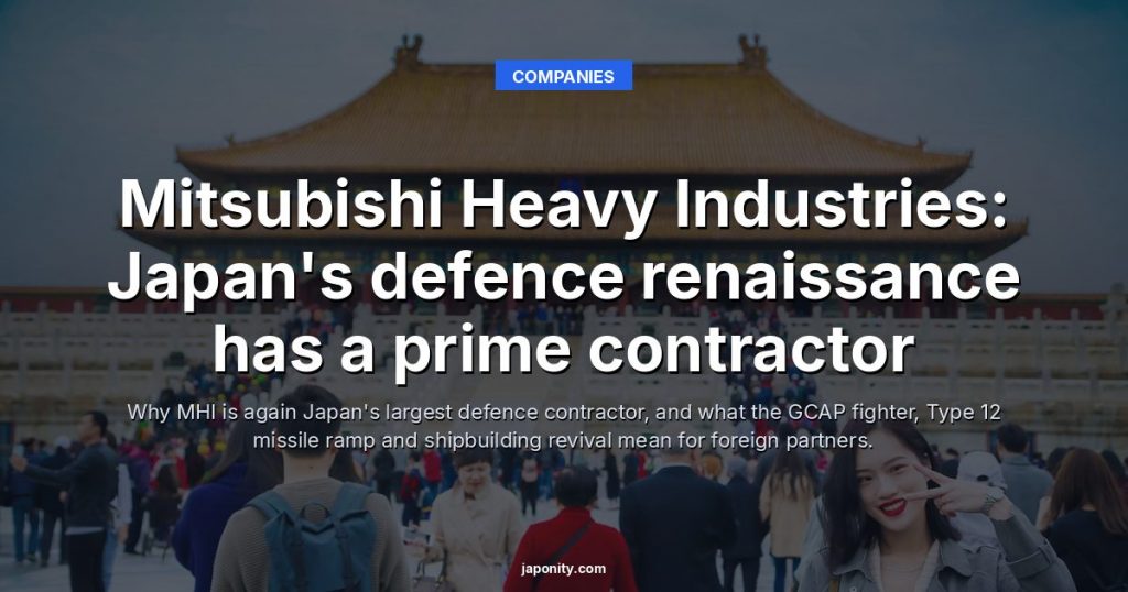 Mitsubishi Heavy Industries: Japan's defence renaissance has a prime contractor