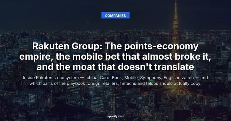 Rakuten Group: The points-economy empire, the mobile bet that almost broke it, and the moat that doesn't translate