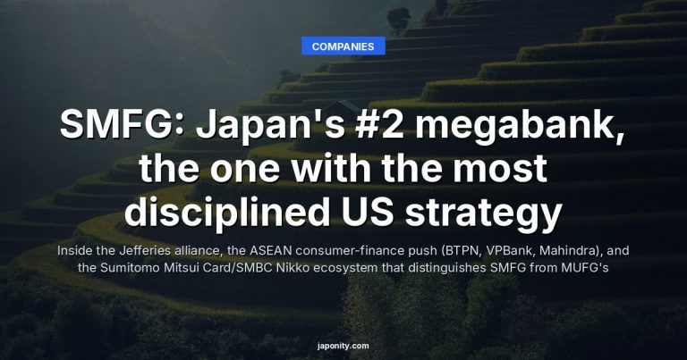 SMFG: Japan's #2 megabank, the one with the most disciplined US strategy