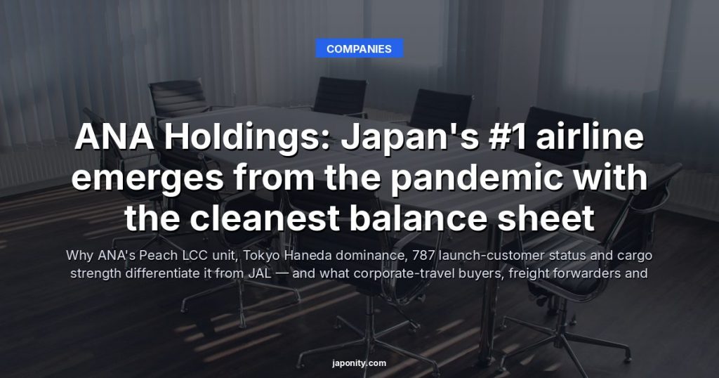ANA Holdings: Japan's #1 airline emerges from the pandemic with the cleanest balance sheet