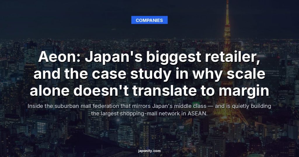 Aeon: Japan's biggest retailer, and the case study in why scale alone doesn't translate to margin