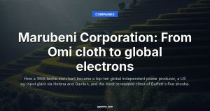 Marubeni Corporation: From Omi cloth to global electrons