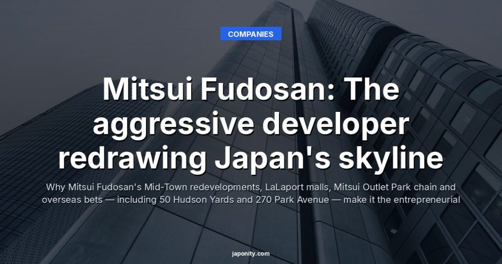 Mitsui Fudosan: The aggressive developer redrawing Japan's skyline