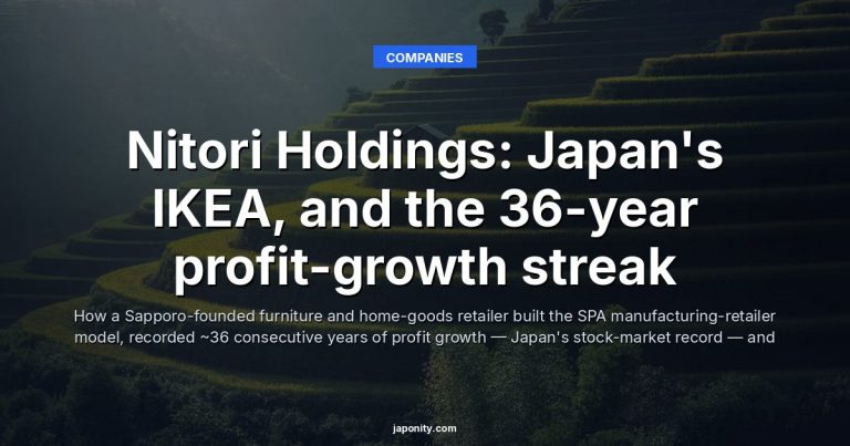 Nitori Holdings: Japan's IKEA, and the 36-year profit-growth streak