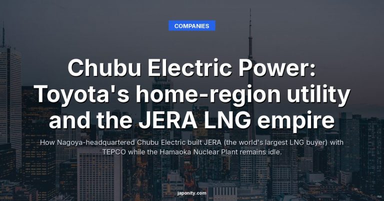 Chubu Electric Power: Toyota's home-region utility and the JERA LNG empire