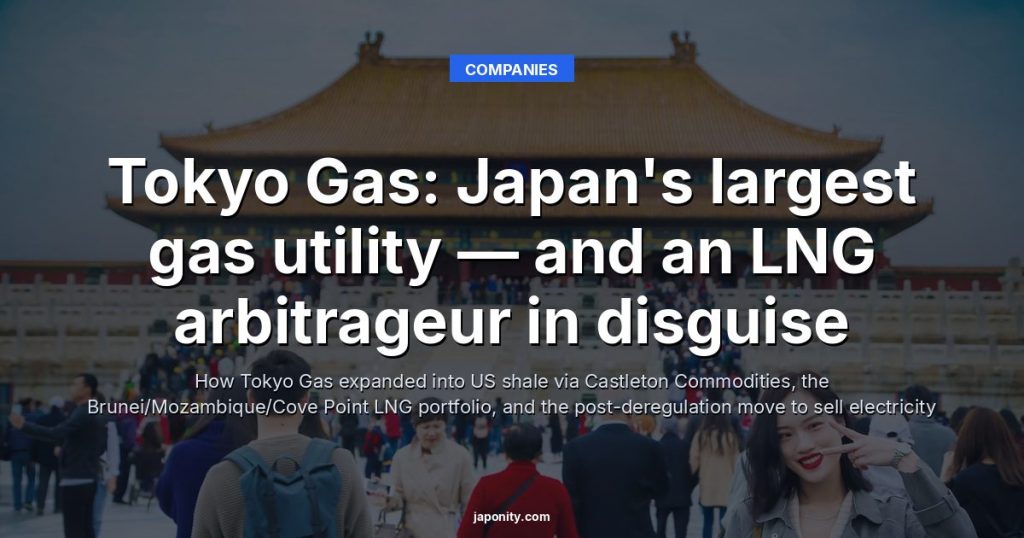 Tokyo Gas: Japan's largest gas utility — and an LNG arbitrageur in disguise