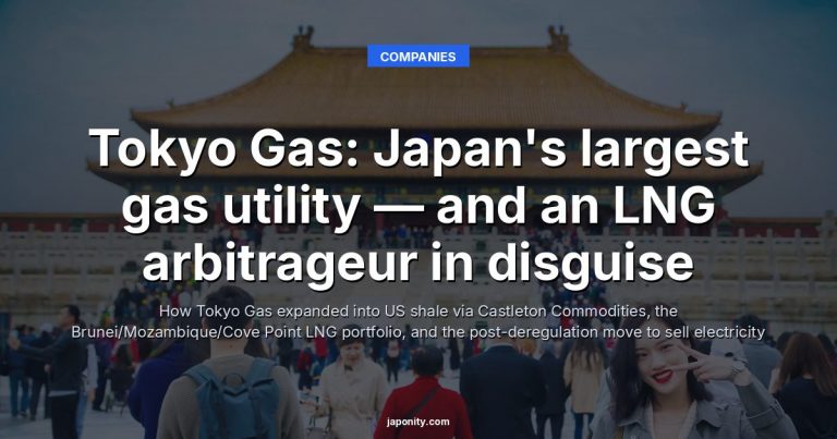 Tokyo Gas: Japan's largest gas utility — and an LNG arbitrageur in disguise