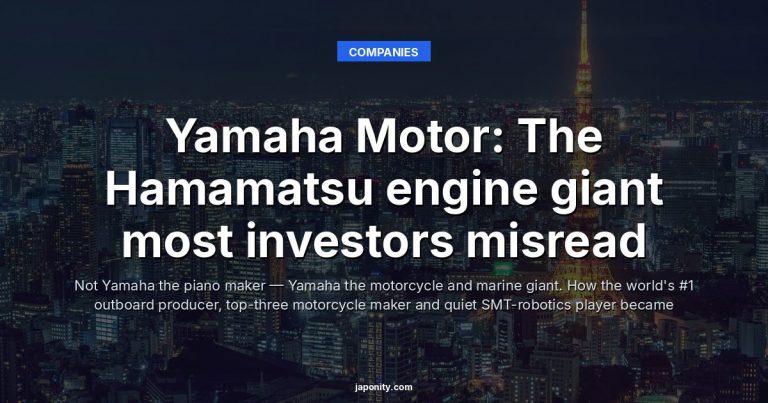 Yamaha Motor: The Hamamatsu engine giant most investors misread
