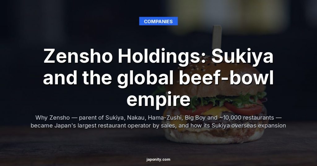 Zensho Holdings: Sukiya and the global beef-bowl empire