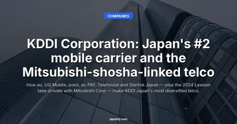 KDDI Corporation: Japan's #2 mobile carrier and the Mitsubishi-shosha-linked telco