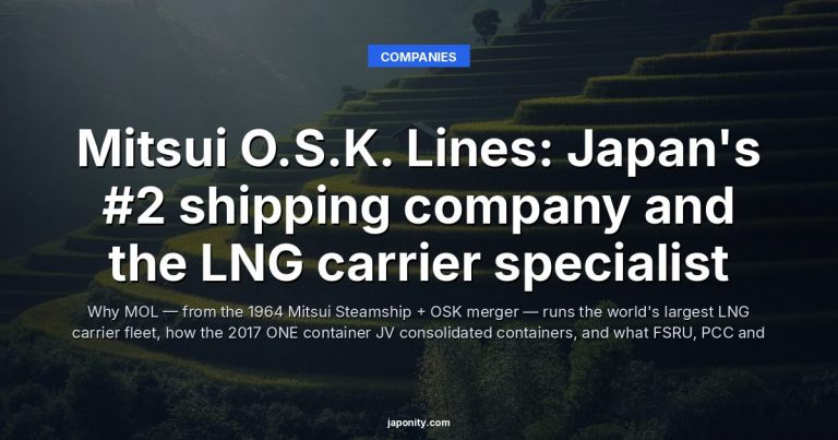 Mitsui O.S.K. Lines: Japan's #2 shipping company and the LNG carrier specialist