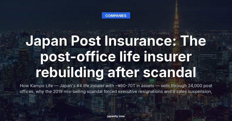 Japan Post Insurance: The post-office life insurer rebuilding after scandal