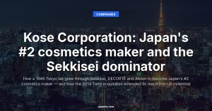 Kose Corporation: Japan's #2 cosmetics maker and the Sekkisei dominator