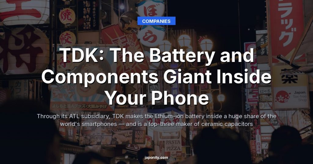 TDK: The Battery and Components Giant Inside Your Phone