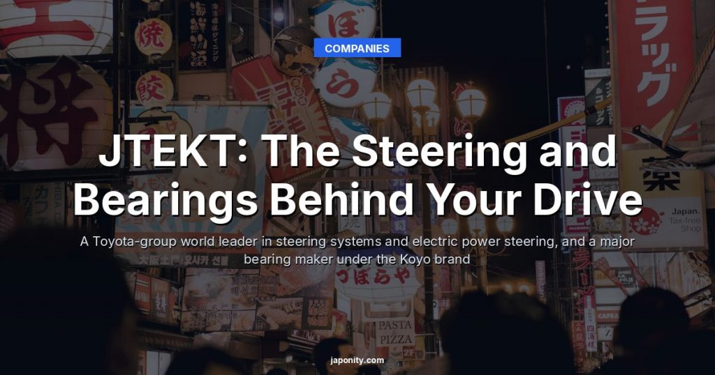 JTEKT: The Steering and Bearings Behind Your Drive