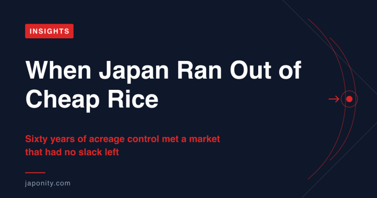Japan rice acreage policy and the price shock